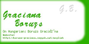 graciana boruzs business card